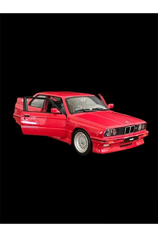 1988 BMW M3 Kırmızı IIIM3 E30 Koleksiyon Model Araç 1:24 Ölçek