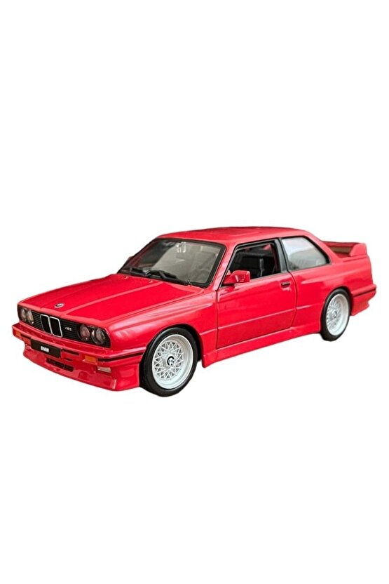 1988 BMW M3 Kırmızı IIIM3 E30 Koleksiyon Model Araç 1:24 Ölçek