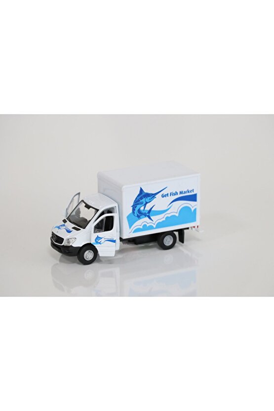 1:36 Ölçek Metal Çek Bırak Mercedes Sprinter Kargo Aracı