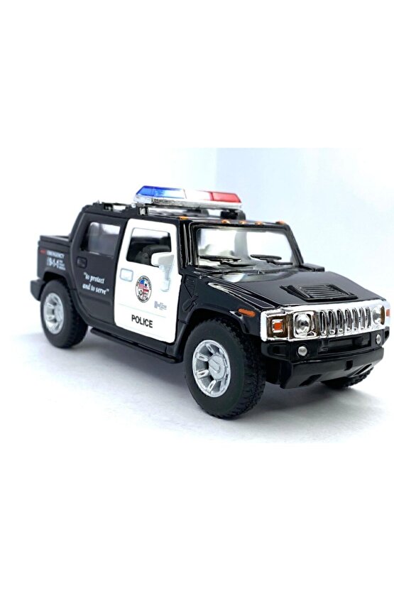 2005 Hummer H2 Sut (police) - Çek Bırak 5inch. Lisanslı Model Araba, Oyuncak Araba 1:40