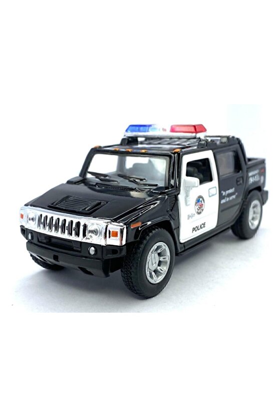 2005 Hummer H2 Sut (police) - Çek Bırak 5inch. Lisanslı Model Araba, Oyuncak Araba 1:40