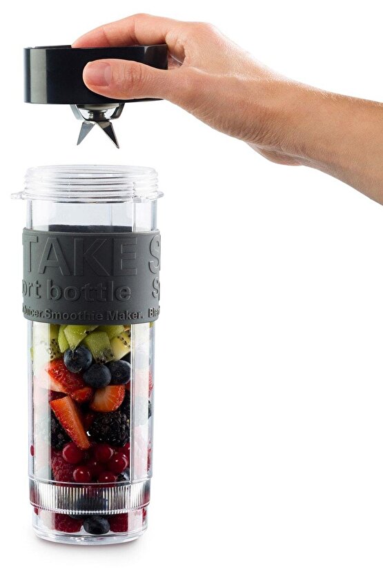 AR1032 Shaken Take Kişisel Smoothie Blender, Kırmızı (300 W, 2 Adet Şişe)