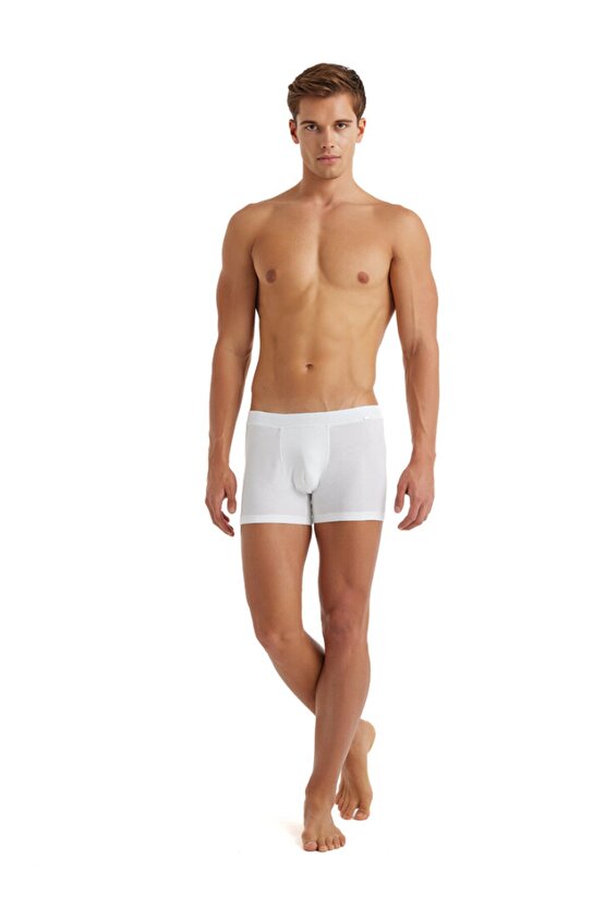 Erkek Modal Elastan Boxer Silver 9310 - Beyaz