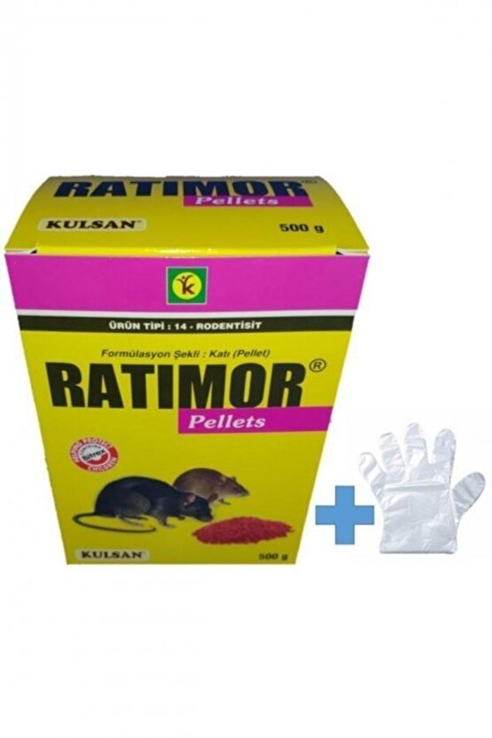 Ratimor Pellets Hazır Fare Yemi 100 Gr Ve Uygulama Eldiveni