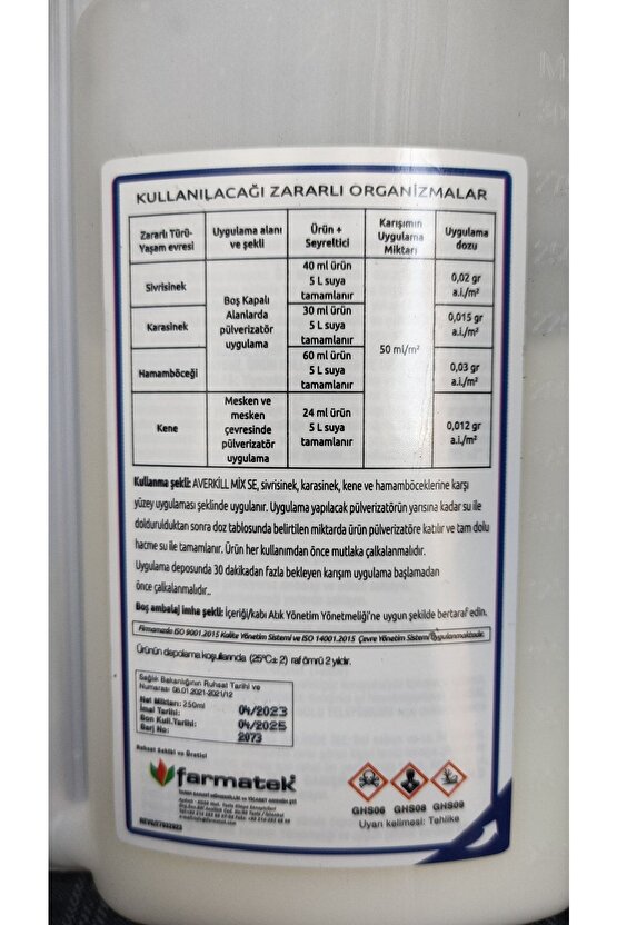 Böcek Ilacı Hamam Böceği Karasinek Sivrisinek Kene Ilacı