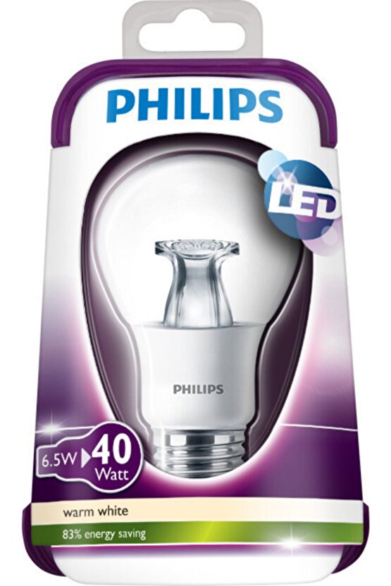6,5w=40w Şeffaf Stil Classıc Led Ampule27 Duy Sarı Parlak Berrak Işık