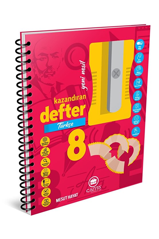 Çanta Yayınları 8 Sınıf Türkçe Okula Yardımcı Kazandıran Defter Akıllı