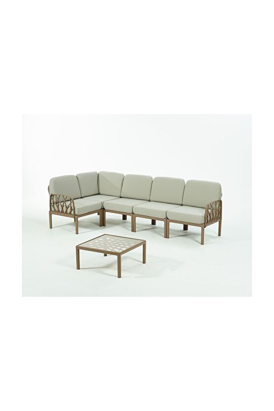 GARDA Sofa Set L Köşe + Sehpa BEJ Minderli