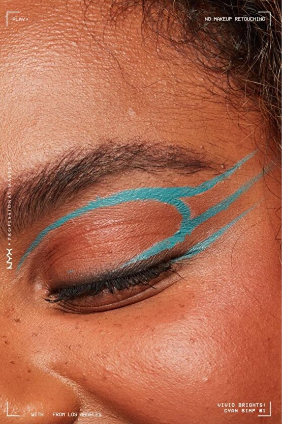 Vivid Brights Likit Eyeliner - Cyan Simp