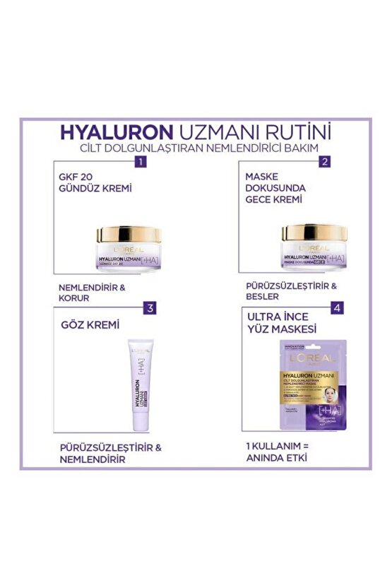 Hyaluron Uzmanı 15ml Cilt Dolgunlaştıran Nemlendirici Göz Kremi - Hyaluronik Asit