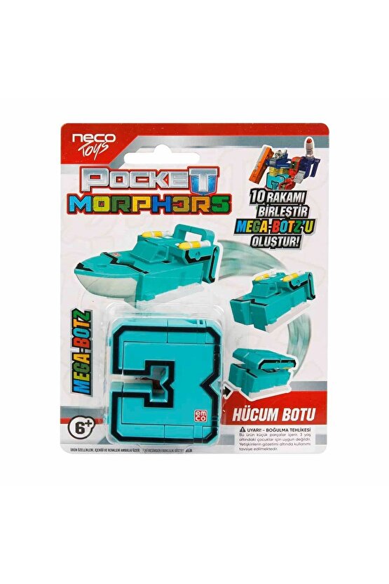 Pocket Morphers 3 Hücum Botu - Roboto Dönüşen Sayılar - 3 Numara Robot - Transformers - Robot Sayı