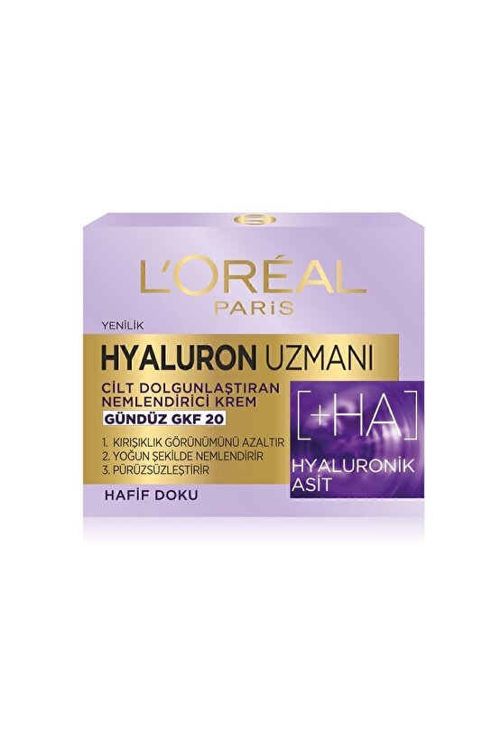 L’oréal Paris Hyaluron Uzmanı Cilt Dolgunlaştıran Nemlendirici Gkf 20 Gündüz Kremi 50 ml