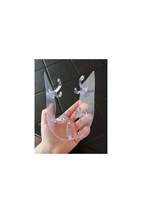 Kendinden Yapışkanlı Güçlü Şeffaf Askılık - Kapı Arkası Mutfak Duvar Banyo Askı 1 Adet