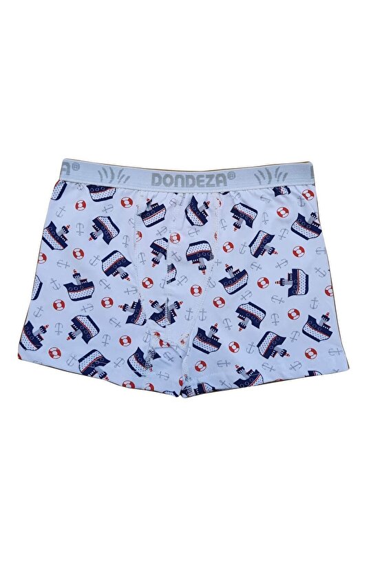6lı Erkek Çocuk Renkli Desenli Boxer Külot Çocuk Boxer