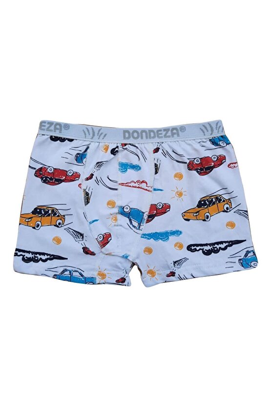 6lı Erkek Çocuk Renkli Desenli Boxer Külot Çocuk Boxer