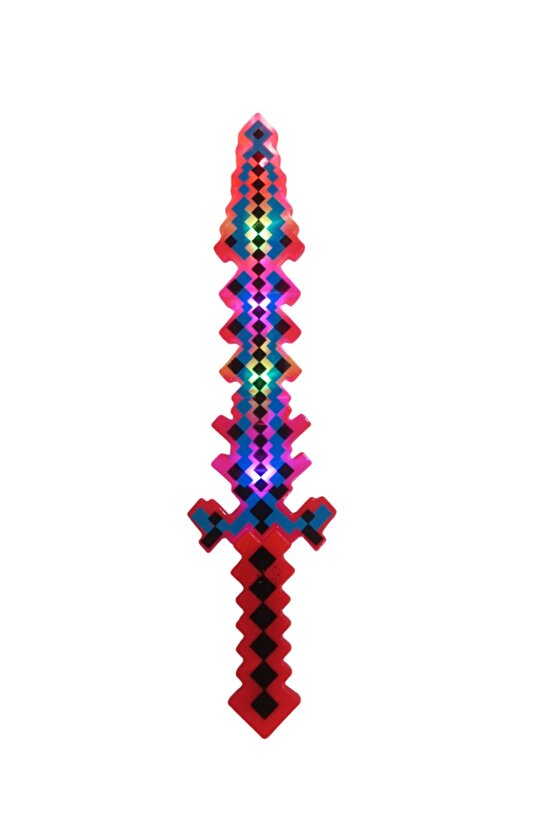 Minecraft ışıklı sesli kılıç kırmızı