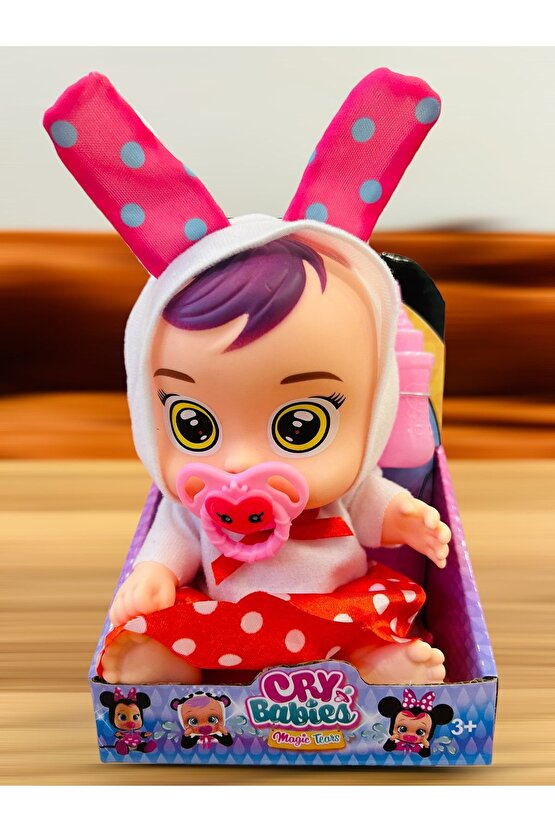 Babies Ağlayan Bebek Sesli Emzikli ve Biberonlu Et Bebek 35 cm 2 adet