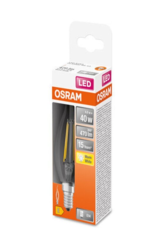 Lamp232 Ledvance Osram Led Star Classıc Ba 40 4w=40w e14 Duy Rustik Kıvrık