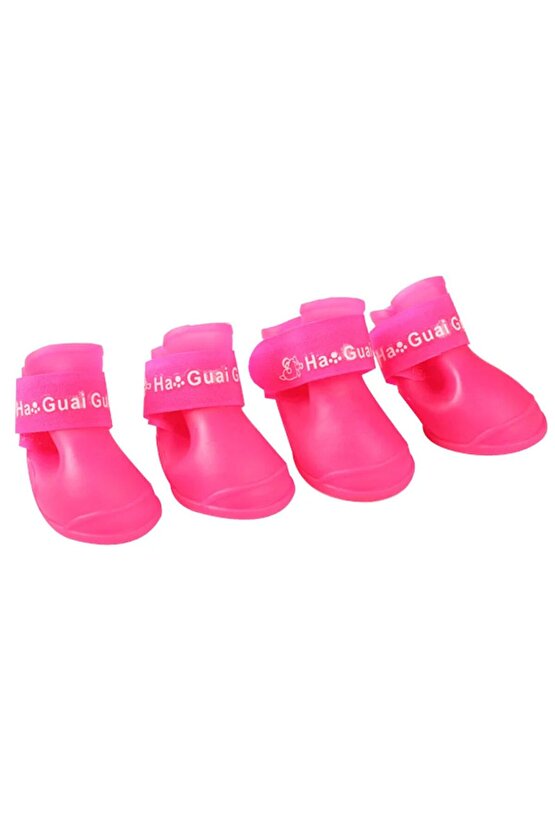 Köpek Plastik Ayakkabısı Mix Color (XXL) 4lü - Taban 5,5cm