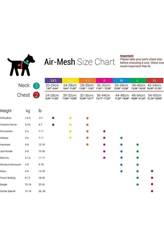 Air-mesh Harness Köpek Göğüs Tasması Patch Xs