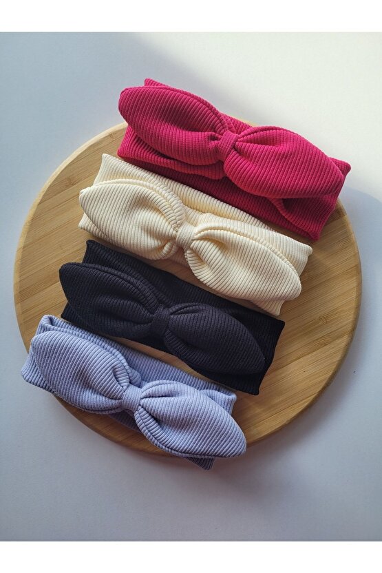 Kız Çocuk & Bebek Kaşkorse Tavşan Kulak Bandana 4lü Set