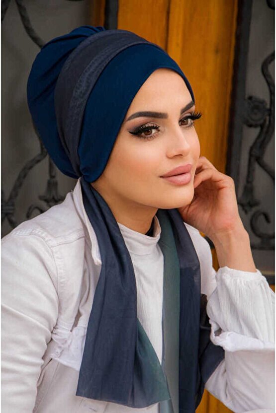 Lacivert Fularlı Bone-40601