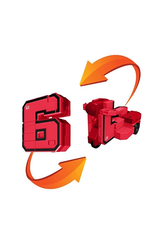 Pocket Morphers 6 Roket Atar - Roboto Dönüşen Sayılar - 6 Numara Robot - Transformers - Robot Sayı