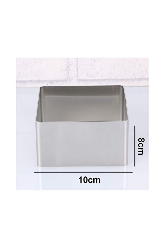 Narkalıp  Kare Adet Pasta Kek Kalıbı Çap 10 cm Derinlik 8cm