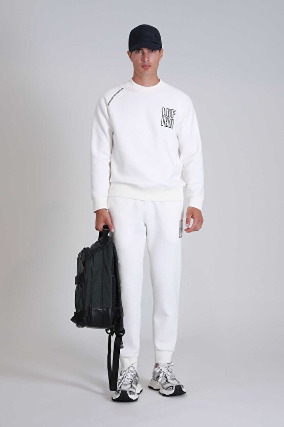 Dıego Erkek Sweatshirt Kırık Beyaz