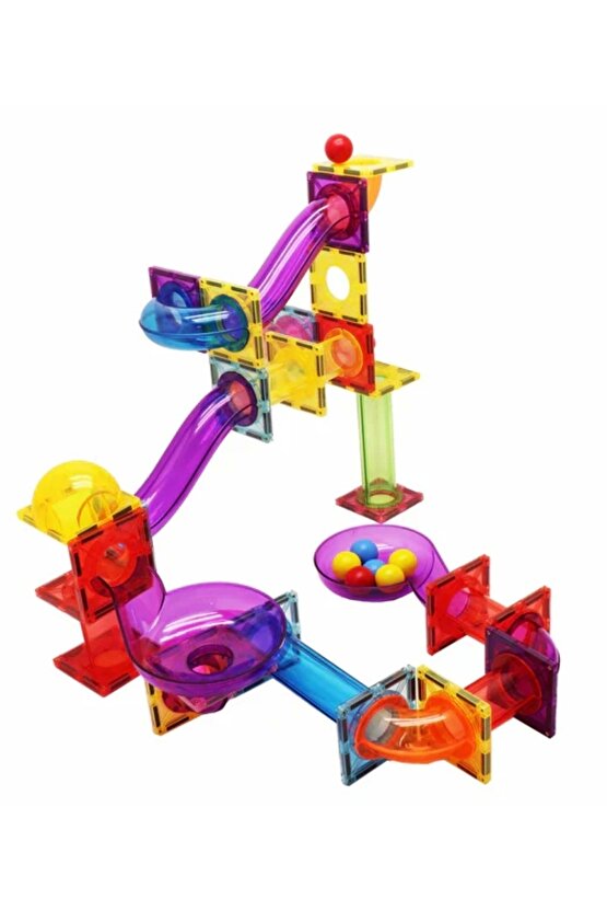Orijinal Magnescape Magnetic Tiles 106 Parça - Magnetic Magical Magnet - Mıknatıslı Lego Magnescape