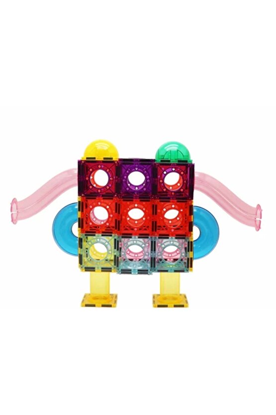 Orijinal Magnescape Magnetic Tiles 106 Parça - Magnetic Magical Magnet - Mıknatıslı Lego Magnescape