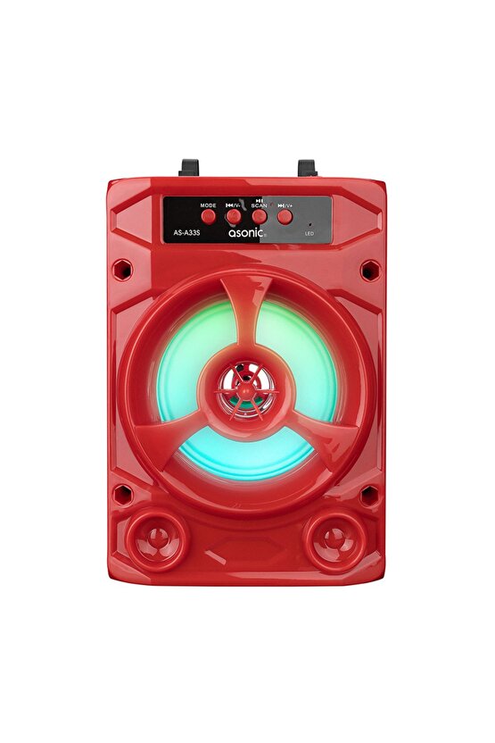 As-a33k Kırmızı 3w - Dc 5v Bluetooth-usb-aux -tf Cardlı Speaker Hoparlör,kırmızı