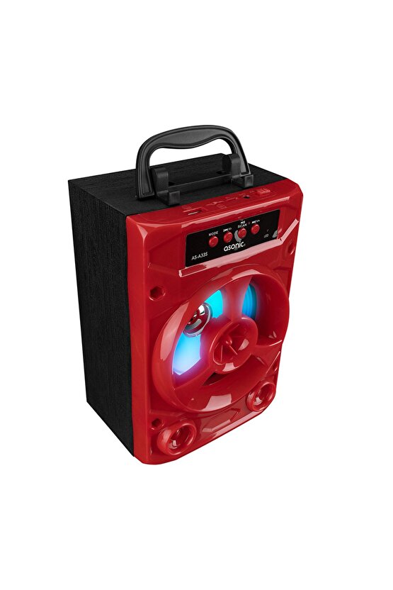 As-a33k Kırmızı 3w - Dc 5v Bluetooth-usb-aux -tf Cardlı Speaker Hoparlör,kırmızı