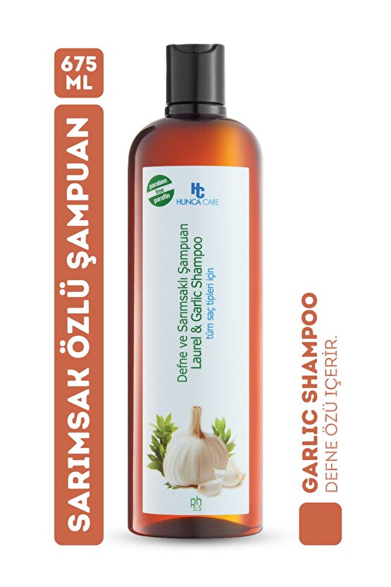 Defne Ve Sarımsaklı Şampuan, Saç Dökülmesine Karşı Yardımcı, 675 ml