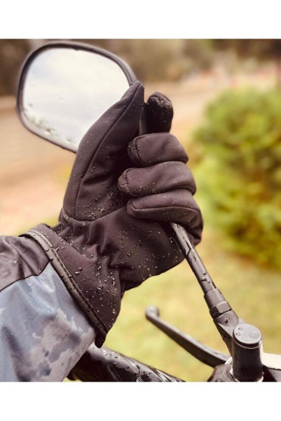 Su Rüzgar Soğuk Geçirmez Kışlık Motosiklet Eldiveni
