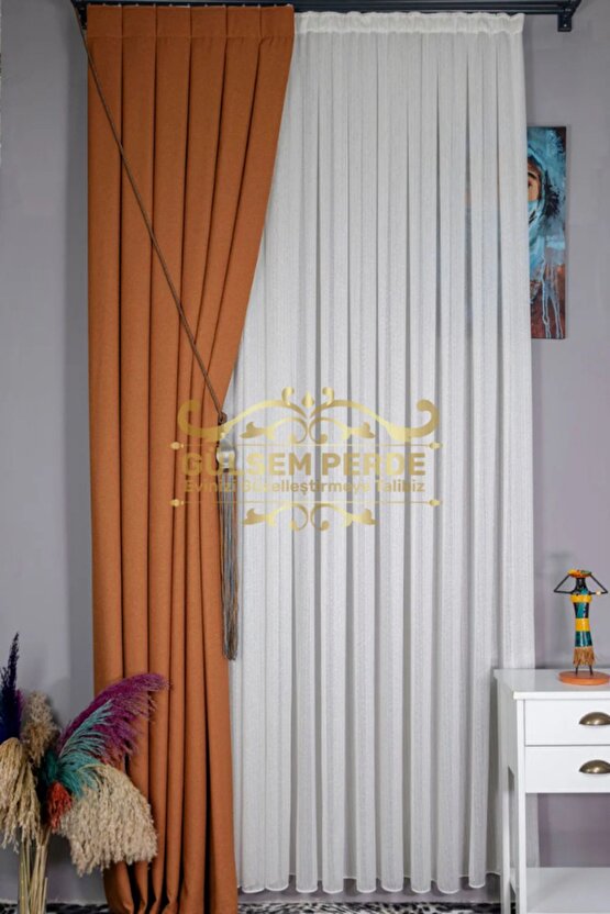 Kar 600 Gold Simli Tul 13 Pile Sik Pileli Gulsemperdeonlıne