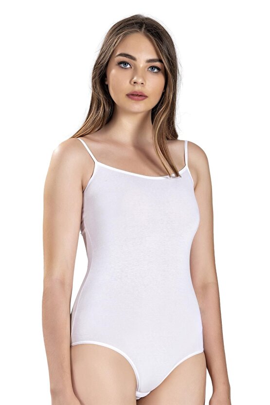 Kadın Ip Askılı Kancalı Likralı Body 502 - 6 Adet
