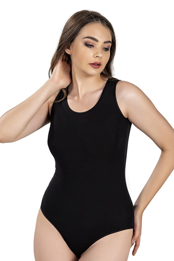 Kadın Geniş Askılı Kancalı Likralı Body 582 - 10 Adet