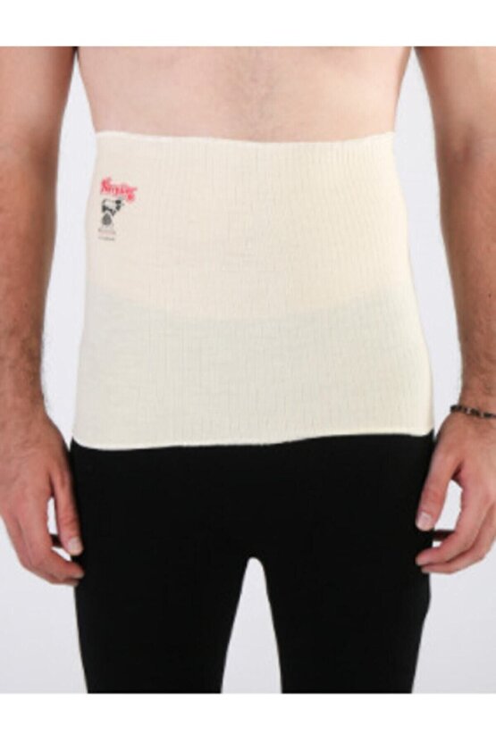 Ekru Yün Süper Ince Bel Korse Unisex Ekru Günlük Yünlü