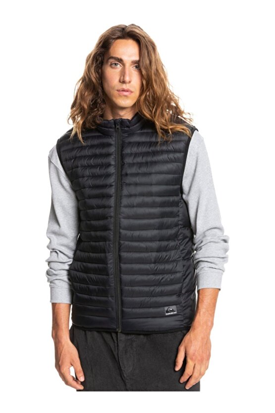 Eqyjk03754 Scaly Sleeveless Siyah Erkek Ceket & Yelek