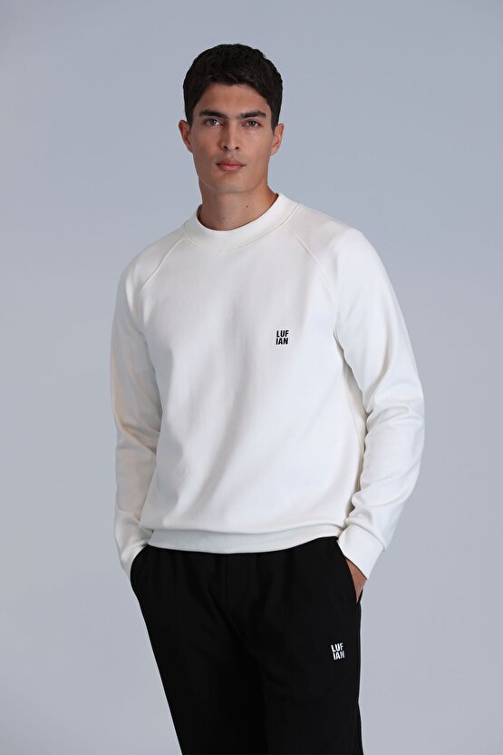 Grant Erkek Sweatshirt Kırık Beyaz