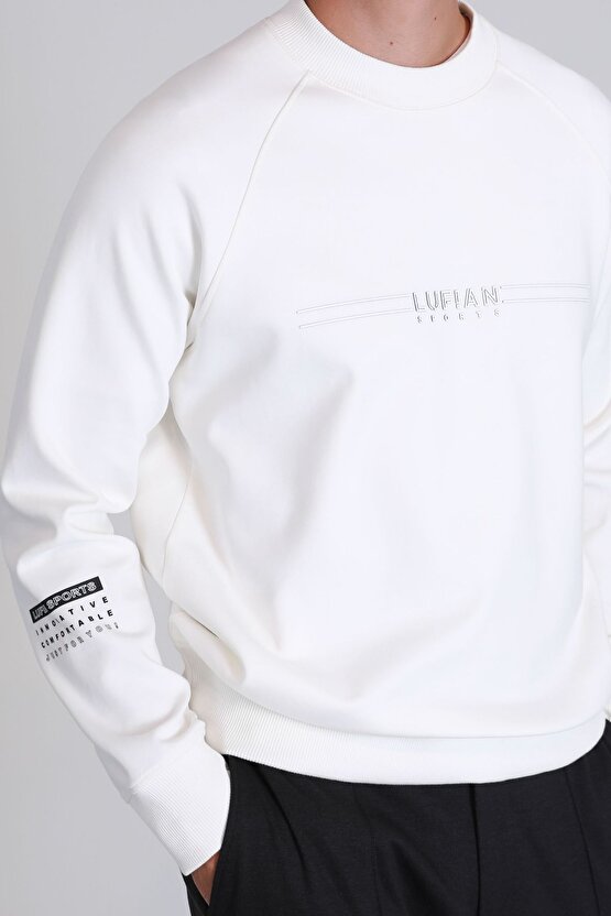 Squıre Erkek Sweatshirt Kırık Beyaz