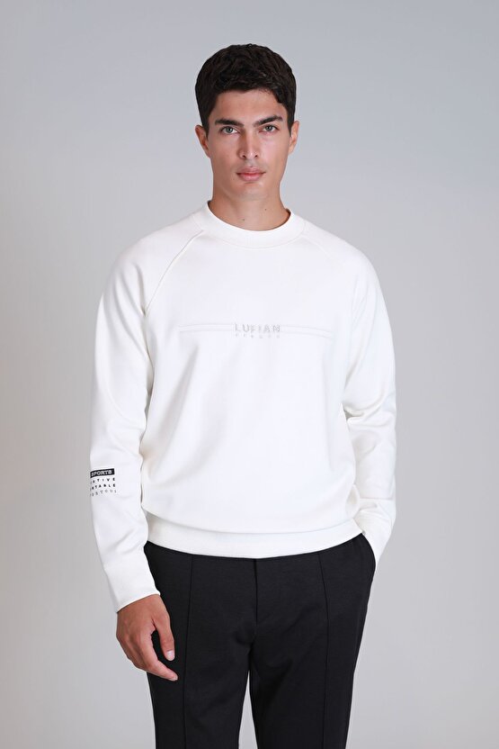 Squıre Erkek Sweatshirt Kırık Beyaz