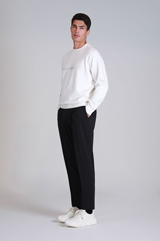Squıre Erkek Sweatshirt Kırık Beyaz