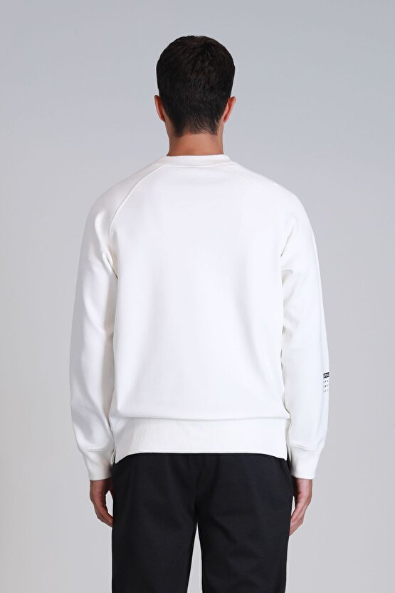 Squıre Erkek Sweatshirt Kırık Beyaz