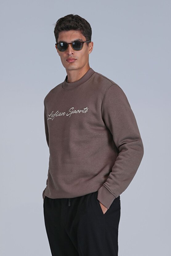 Loved Erkek Sweatshirt Bakır
