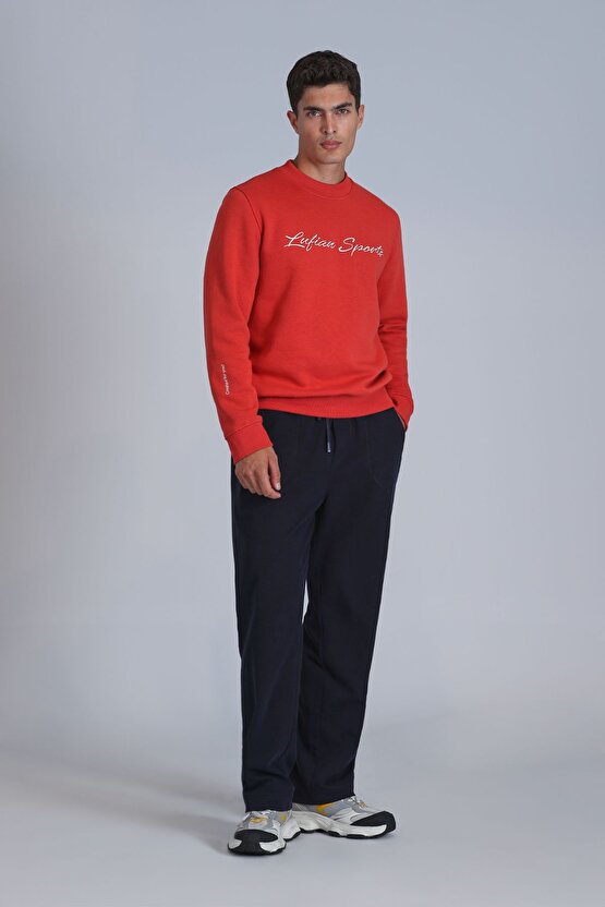 Loved Erkek Sweatshirt Açık Kırmızı