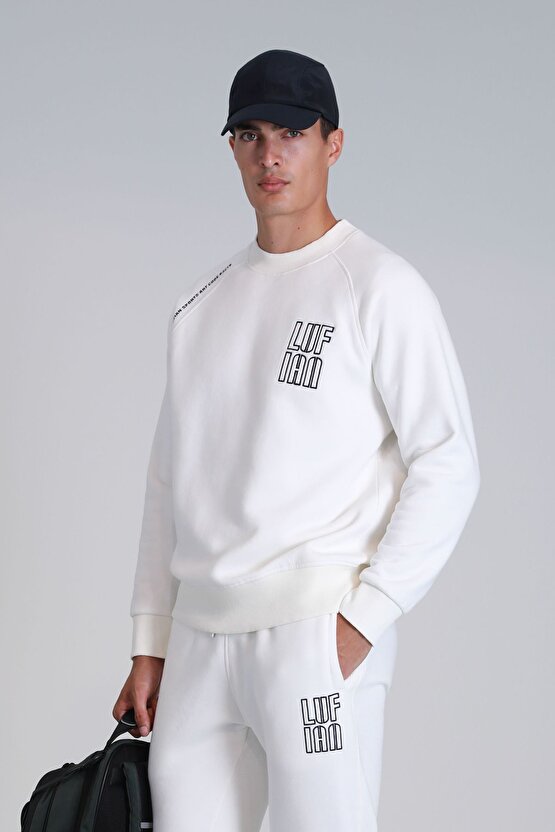 Dıego Erkek Sweatshirt Kırık Beyaz