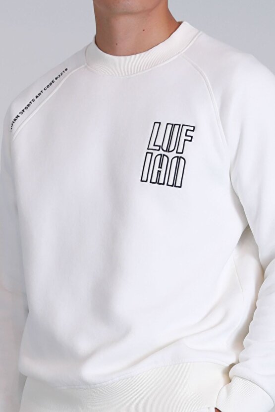 Dıego Erkek Sweatshirt Kırık Beyaz