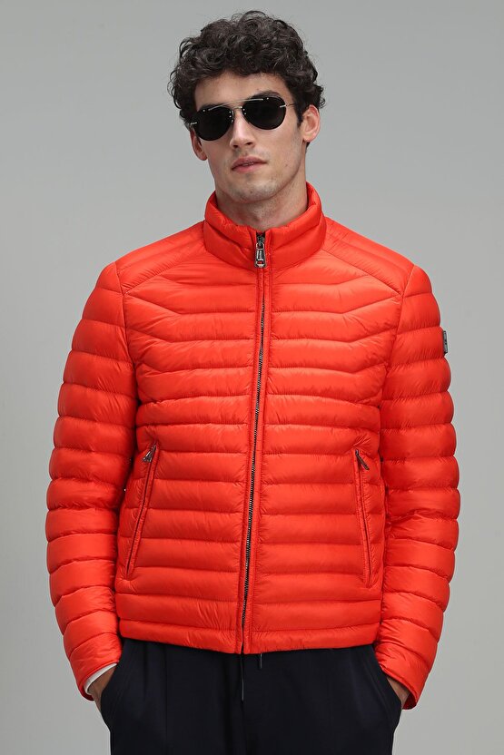 Andy Kaz Tüyü Erkek Mont Oranj